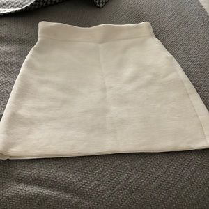 Theory white ribbed mini skirt